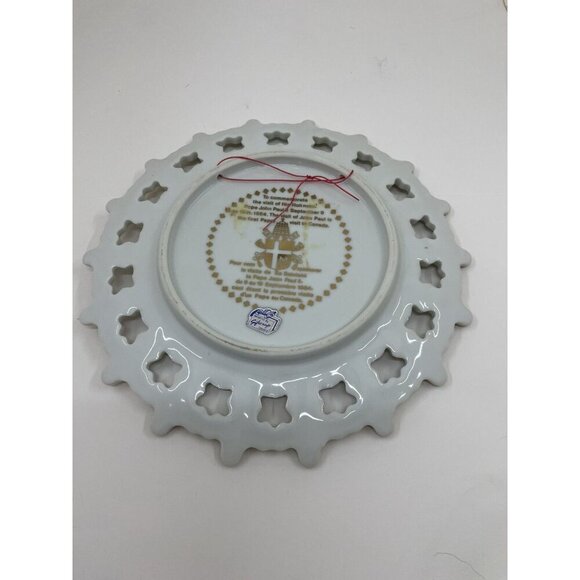 Pope John Paul II 1984 Canada Visit Plate Commemorative Porcelain Vatican - Picture 3 of 4
